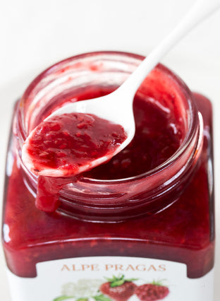 Composta di frutta Lampone, Fragola e Fiori di Sambuco 335g