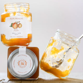 Gift bag with apricot fruit preserve 110g