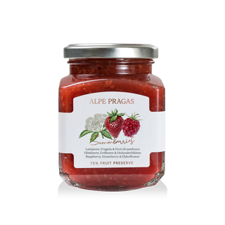 Composta di frutta Lampone, Fragola e Fiori di Sambuco 335g