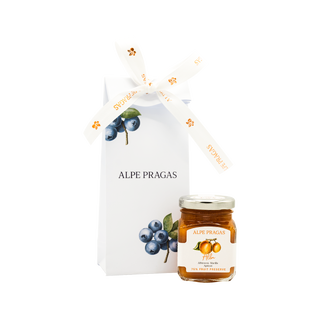 Gift bag with apricot fruit preserve 110g