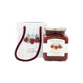 Geschenkstasche für Weihnachten mit 1x Fruchtaufstrich Wintertraum 335g