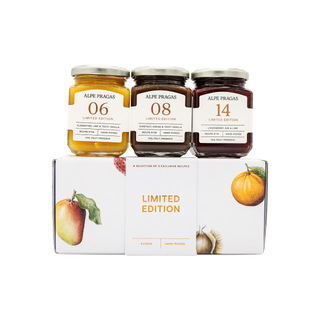 Geschenkskarton für 3 Fruchtaufstriche von der Limited Edition Kollektion in 220g Nr.06-08-14