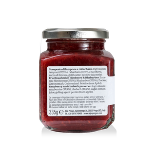 Alpe Pragas, Composta di frutta Lampone & Rabarbaro 335g