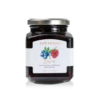 Alpe Pragas, Frutta sciroppata Frutti di bosco 340g