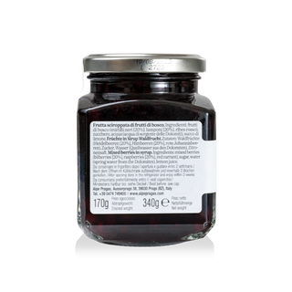 Alpe Pragas, Frutta sciroppata Frutti di bosco 340g