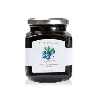 Alpe Pragas, Frutta sciroppata Mirtillo Nero 340g